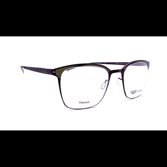 Titanium Eyeglasses Lightweight & Durable BrownW/ Black Accent 51-21 - Picture 5 of 8